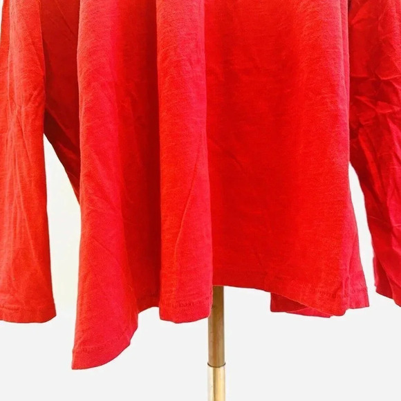 NWT SONOMA Women Long Sleeve Pull Over Round Neck 100% Cotton Red Shirt Size 5X - Picture 3 of 10